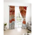 thumbnail image 4 of Fsddascl Burnt Orange Coastal Blackout Curtains for Bedroom/Living Room, Thermal Insulated Kitchen Curtains, Summer Beach Nautical Abstract Art Grommet Darkening Window Treatment Drapes 27.5"x39"x2, 4 of 8