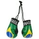 thumbnail image 1 of 1 par de mini colgantes de guantes de boxeo con diseño de la bandera de Brasil, decoración colgante para espejo retrovisor de coche., 1 of 7