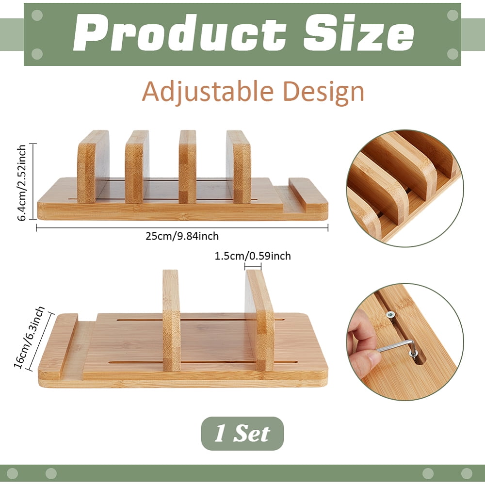 9.8x6.3x2.5 Inch Vertical Laptop Stand Wooden Desk Stand with Wide Compatibility & DIY Assembly Kit Adjustable Dock Laptop Holder for Pad Phone Tablet