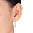 thumbnail image 2 of Everly Women’s 30mm Sterling Silver Hoop Earrings, 2 of 7