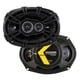 thumbnail image 2 of KICKER 43DSC69304 Serie D 6x9 pulgadas 360 vatios 3 vías altavoces duales con 43DSC6504 6.5 pulgadas 240 vatios 2 vías 4 ohmios altavoces coaxiales de audio para automóvil, 2 of 5