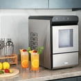 Gevi Household Countertop Nugget Ice Maker with Viewing Window Making