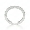thumbnail image 3 of 0.80 CTW Round Brilliant Cut Half Eternity Wedding Ring 14K White Gold, 3 of 3