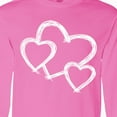 thumbnail image 4 of Inktastic Three White Hearts Long Sleeve T-Shirt, 4 of 5