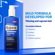 Mens Rogaine Hair Thickening 2 in 1 Shampoo & Conditioner, 8.4 fl. oz