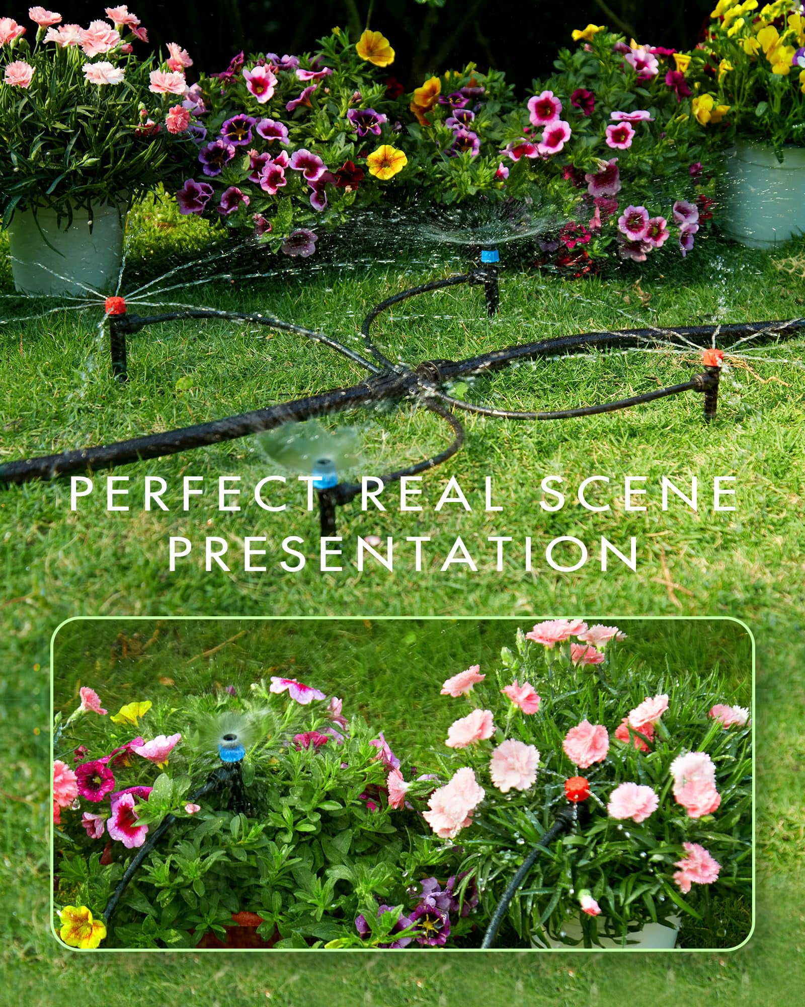 240FT Drip Irrigation System Kits - Automatic Garden Watering Sprinkler Patio Misting Plant Irrigation Water Equipment