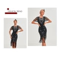 thumbnail image 5 of 1920s Vintage Dress Summer Fringe Beaded Great Gatsby Flapper Evening Dress Party Cocktail Prom, 5 of 7