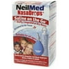 NeilMed NasaDrops Saline on the Go for Stuffy, Congested and Dry Noses of Babies & Kids. Contains 15 Single Use saline Ampoules