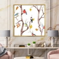 thumbnail image 2 of Designart 'Little Birds and Fall Trees' Traditional Framed Canvas Wall Art Print, 2 of 5