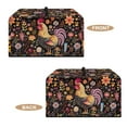 thumbnail image 5 of Whosucclay Rooster Chicken Flower Print Scratch Resistant Microwave Oven Cover Dust Oil Proof Machine Protector Decorative Kitchen Appliance Cover 20.9" x 15.7" x 12.4"inches-L, 5 of 7