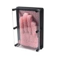 thumbnail image 1 of Classic 3-Dimensional Pin Art Board Metal Silver Toy Learning Gift for Sculptures- Large Size (Pink), 1 of 7