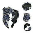 thumbnail image 3 of Unique Bargains 1 Pc Fashion Wide-side Headband 6.3"x4.92" Blue, 3 of 6