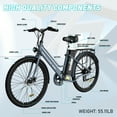 thumbnail image 4 of COLORWAY 26" Electric Bike for Woman, 500W Powerful Motor, 36V 13AH Removable Battery E Bike,Max. Speed 19.9MPH Electric Bicycle UL2849, 4 of 9