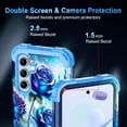thumbnail image 4 of Casetego for Galaxy A55 5G/A35 5G Case,Glow in The Dark Three Layer Heavy Duty Shockproof Full Protection Protective Case for Samsung Galaxy A55/A35 5G 2024,Blue Rose, 4 of 8