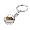 thumbnail image 2 of 3Pcs Easter Bunny Keychain! SSZMDLB Double Sided Glass Keyring for Bag, Rabbit Pendant Keychain for Easter, Cute Bunny Key Chain for Women, Glass and Metal Key Holder, Holiday Keychain Gift, 2 of 2
