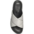 thumbnail image 4 of Aerosoles Womens Linney Slide Sandal 7 Grey Leather, 4 of 5
