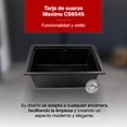 thumbnail image 2 of Tarja Maxims CS6545 Cuarzo 65 x 45 cm Negro Mate Submontar/Empotrar con Contracanasta, 2 of 6