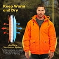 thumbnail image 4 of TrailCrest Adult Men’s Insulated & Waterproof Blaze Orange Tanker Jacket, XL, Orange, 4 of 9