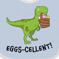 thumbnail image 4 of Inktastic Eggs-cellent Cute Easter T-rex Dinosaur Boys or Girls Baby Bib, 4 of 4