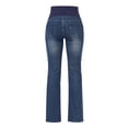thumbnail image 6 of Stamzod Maternity Pants for Work Over Belly Bootcut Pregnancy Jeans Stretchy Trendy Dressy Casual Flare Denim Pants with Pockets S, 6 of 7