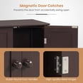 thumbnail image 6 of Topbuy Bathroom Storage Cabinet with Double Doors Wooden Cupboard Shoe Cabinet Brown, 6 of 7