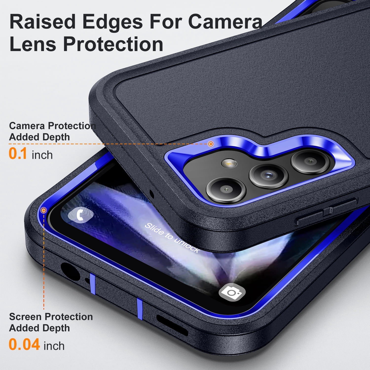 New Case for Samsung Galaxy A54 5G 6.4 inch,Heavy Duty 3 Layer Military Protection with Hidden Kickstand Shock Resistant Armor Hybrid Bumper Rugged Rubber Phone Cover,7 Color