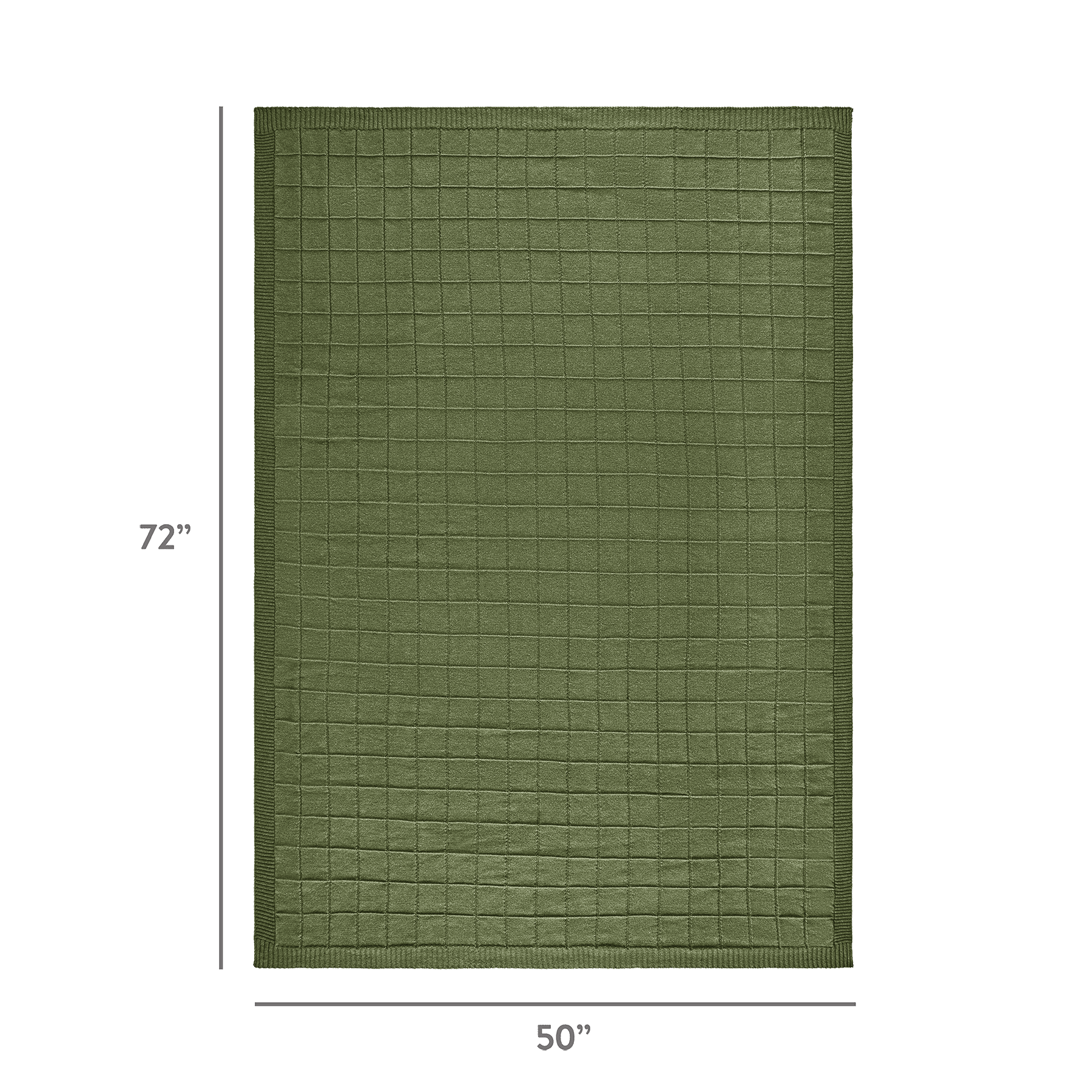 Mainstays Windowpane Throw Blanket, Mossy Green, 50 x 72 in