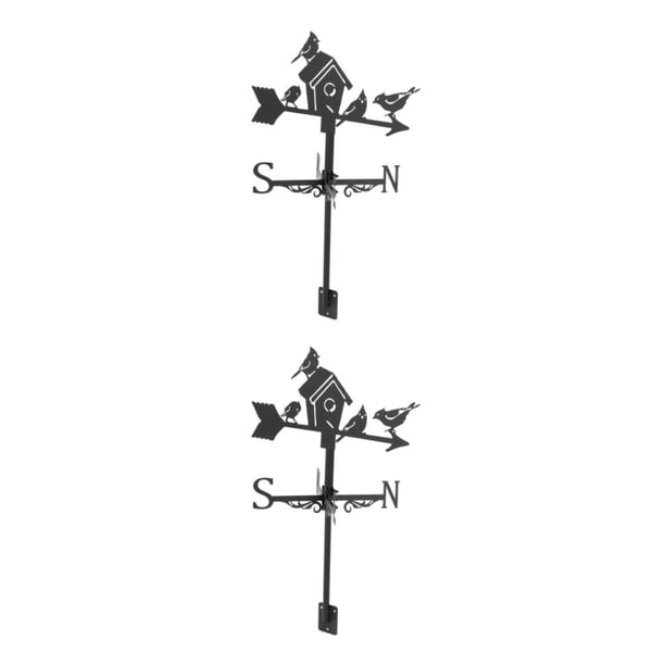 Wosthever Soporte de techo de escena de granja de veleta para nido de pájaro de jardín trasero Pájaro 2Conjunto