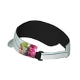 thumbnail image 2 of Sikiie Flowers And Turquoise Wooden Sun Visor Hat Adjustable Velcro Golf Visor Sports Sunscreen Visor Hat for Outdoor Activities, 2 of 7