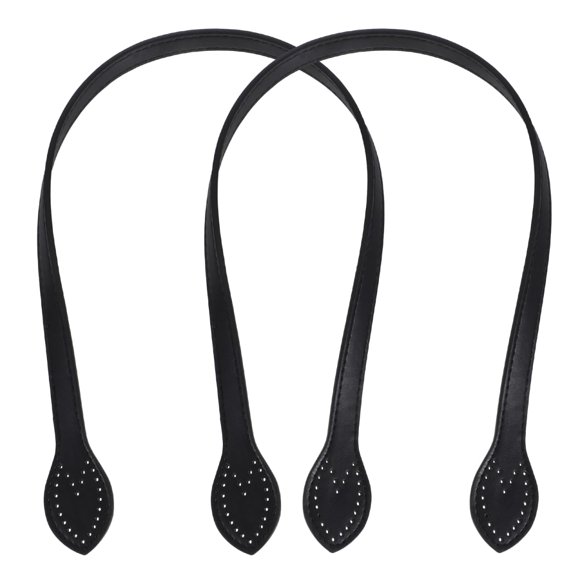 SUPVOX 2 Piezas 24 Correas de Cuero para Monederos Asas para Bolsos de Cuero Correas de Repuesto para Monederos Bolsos Bolsos Correas para Billeteras (Negro)