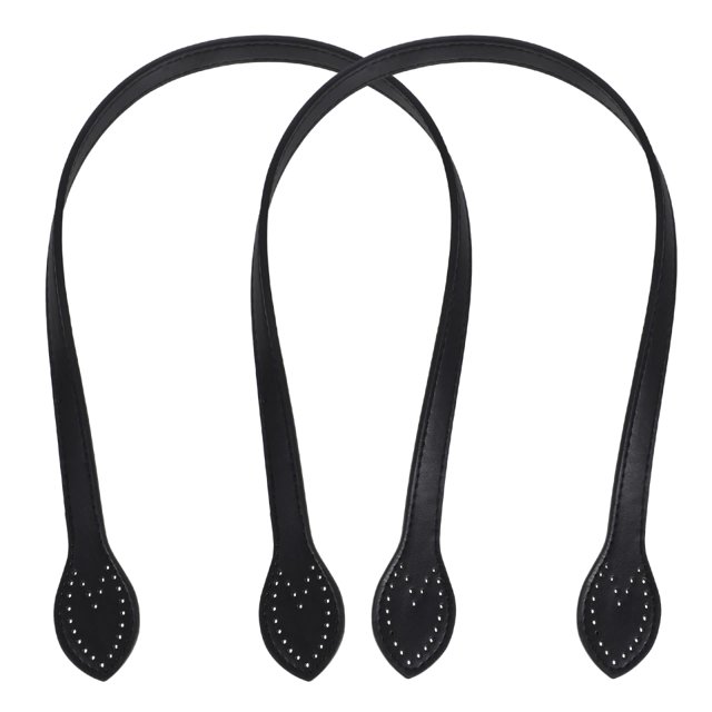 SUPVOX 2 Piezas 24 Correas de Cuero para Monederos Asas para Bolsos de Cuero Correas de Repuesto para Monederos Bolsos Bolsos Correas para Billeteras (Negro)