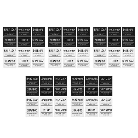 Worgeous 60 PCS  Bathroom Labels for Bottles Hand Soap Dish Soap Shampoo and Conditioner Dispenser Label Stickers Waterproof Oil Resistant Labels for Bathroom