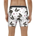 thumbnail image 2 of Men's Boxer Briefs, cute Boston terrier dog hearts Soft and Breathable Mens Underwear Boxer Briefs With Widen Waist, 2 of 5