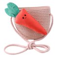 thumbnail image 1 of Bolso tejido de paja Mini bolso bandolera Lindo bolso decorativo para bebé con forma de girasol fresco para niña, 1 of 5