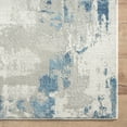 thumbnail image 3 of 8' X 10' Ivory Gray And Blue Abstract Power Loom Stain Resistant Area Rug, 3 of 5