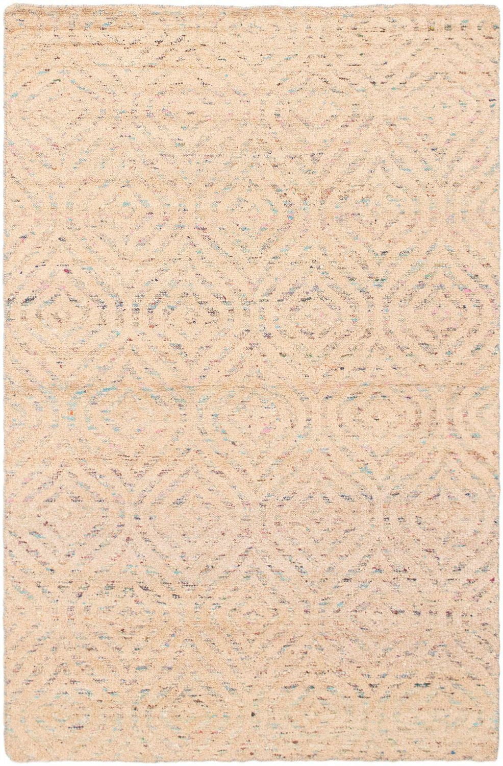 ECARPETGALLERY 5'0" x 7'9" Transitional Sari Silk Hand-knotted Area Rug for Living Room, Dining Room and Bedroom in Yellow