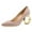 Neutral, variant on Women Chic Pointed Closed Toe Circle High Heel Pumps Slip On Unique Ladies Office Party Evening Dressy Shoes Size 14 Silver