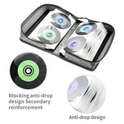 160 Capacity DVD Wallet, Large Storage Holder Binder Nylon Gray CD Carry Case Bag Protective Zipper