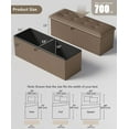 thumbnail image 2 of YEXJ Folding Storage Ottoman Bench, Multi-Functional Ottoman Foot Rest, End of Bed Bench, Storage Chest for Living Room, Bedroom, Hallway, Entryway, Holds Up to 700 lbs-15"D x 43"W x 15"H-Brown, 2 of 9