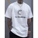 thumbnail image 1 of [Summer Print Tee] Casual Short Sleeve I'm Thinking Print Tee Shirt - Tees For Men For Summer, Casual Sporty Tee, Comfy Tee, 1 of 5
