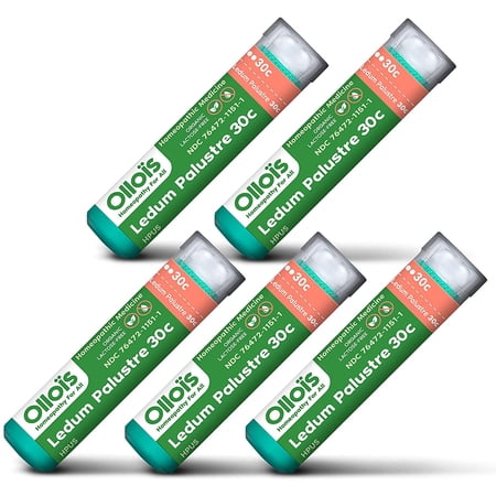 OLLOIS Ledum Palustre 30C Organic Lactose-Free Homeopathic Medicine  80 Pellets (Pack of 2)