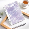 thumbnail image 7 of A5 Water Ripple Gradient Spiral Notebook, 5.51*7.99 Inch Aesthetic Pastel Journal, 120 Pages Lined Writing Notebook for Note Taking, Journaling, Daily Planning & Desk Organization, Light Violet, 7 of 7