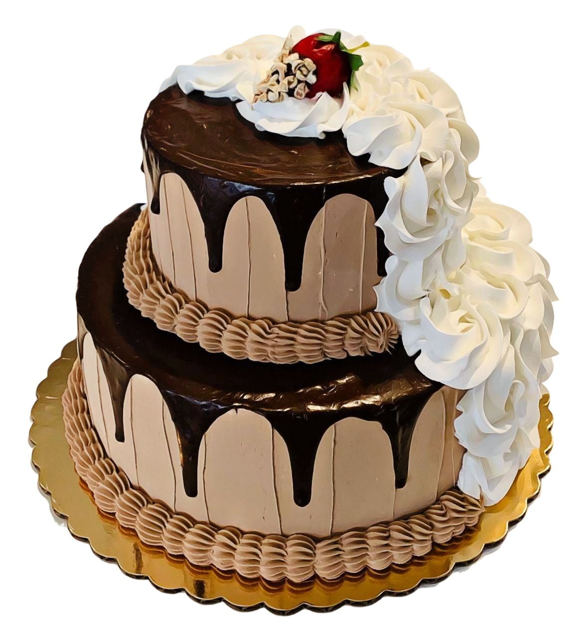 Fake Cake Two Tier Half Half Cake Chocolate Drizzle White Rosette Prop Decoration Dezicakes Walmart Com Fake Cake Two Tier Half Half Cake Chocolate Drizzle White Rosette Prop Decoration Dezicakes Walmart Com