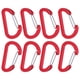 thumbnail image 3 of Mosquetón Rojo En Forma De D, Mosquetón De Aluminio Para Trabajo Pesado, Descenso De Corriente De Escalada Al Aire Libre Para Hamacas Cergrey Aluminum Carabiner Keychain, 3 of 8