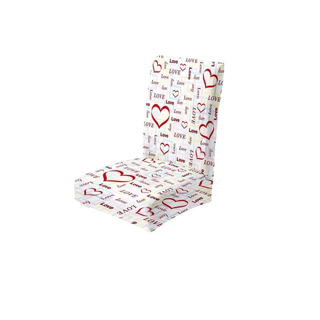 Valentine's Day Dining Chair Covers Chair Back Covers Removable Washable Chair Protectors For Valentine's Day Home Kitchen