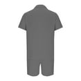 thumbnail image 3 of VBTAPA Mens 2 Piece Summer Outfits Corduroy Shirt and Shorts Set Short Sleeve Button Down Beach Vacation Matching Sets Baggy Comfy Lounge Set Gray XXL, 3 of 5