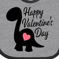 thumbnail image 4 of Inktastic Happy Valentines Day with Dinosaur Silhouette and Heart Boys or Girls Baby Bib, 4 of 4