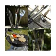 thumbnail image 5 of 5-Piece Grill Kit with Carry Case, Including Tongs, Spatula, Fork & Basting Brush Stainless Steel BBQ Tool Set, 5 of 5