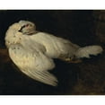 thumbnail image 2 of Johann Matthias Ranftl 17x15 Black Ornate Wood Framed Double Matted Museum Art Print Titled - Dead Snow Chicken, 2 of 5
