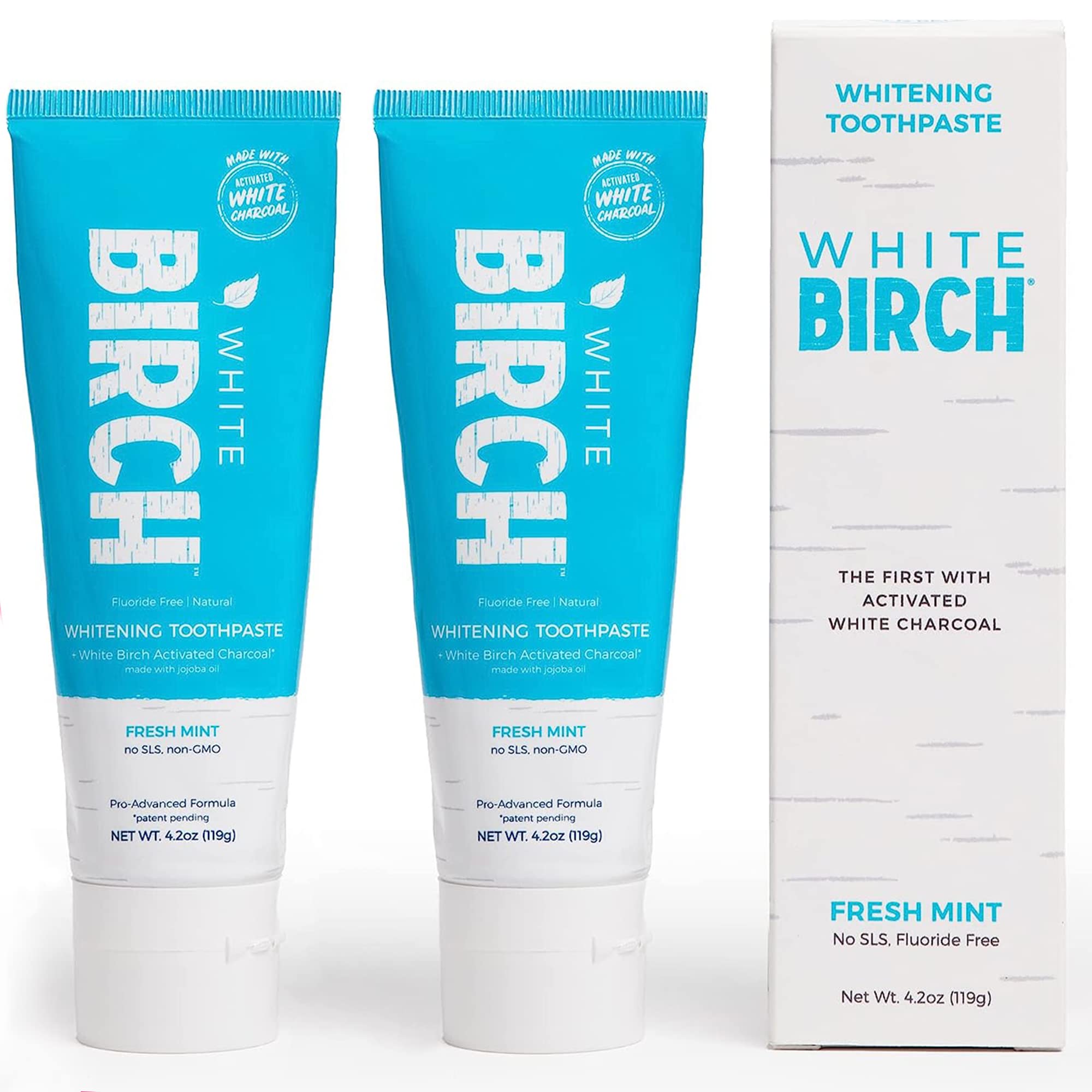 White Birch Activated White Charcoal Whitening Toothpaste Professional